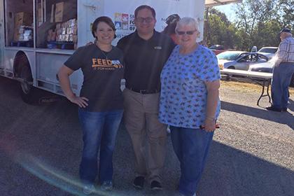 Representative Larry Gonzales at Mobile Pantry